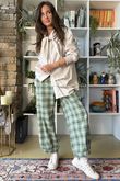 Patrick Plaid Brushed Cotton Demi Bloom Pant Meadow